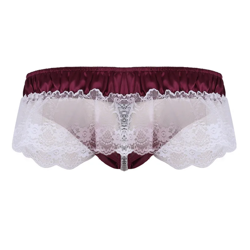 Для мужчин s Нижнее белье Sissy для Гей Трусы трусы с цветочным рисунком рюшами