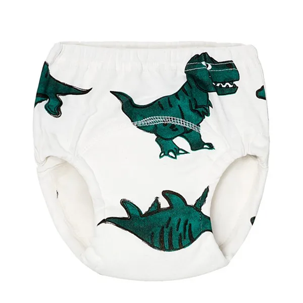 Green Dinosaur Детские тренировочные штаны для малышей, 6 слоев, моющиеся, хлопковые, тканевые подгузники, многоразовые, детские тканевые подгузники, трусики для смены подгузников - Цвет: Green Dinosaur
