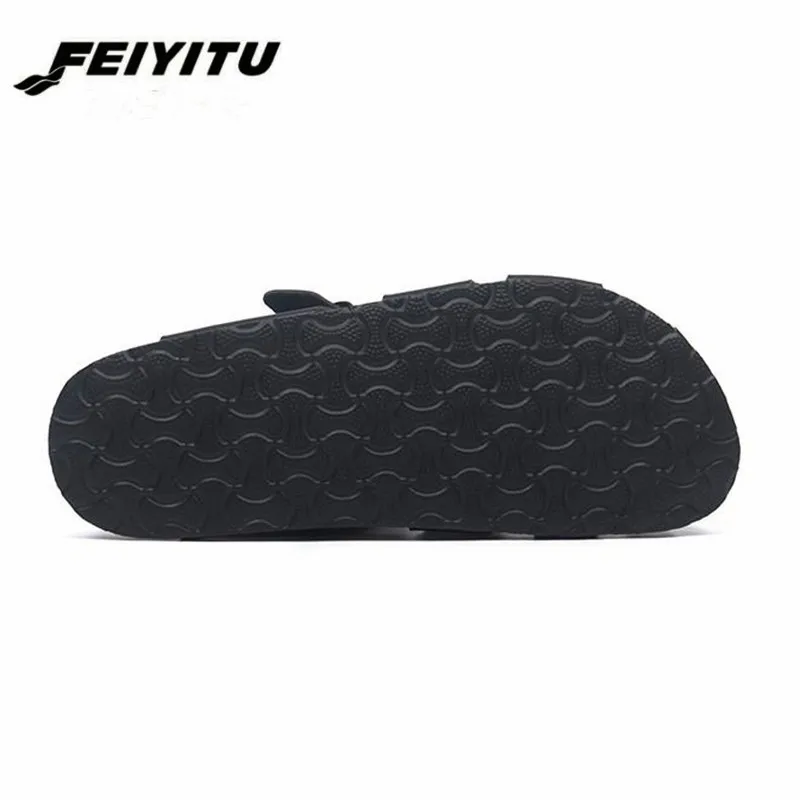 Новинка 2019 летние мужские пляжные пробковые шлепанцы FeiYiTu повседневные из