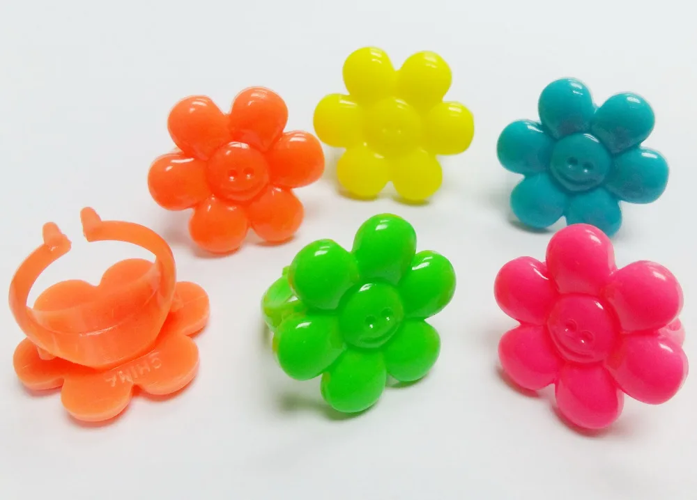 Детские Кольца с 10 смайликами для девочек праздничный автомат мешок торта