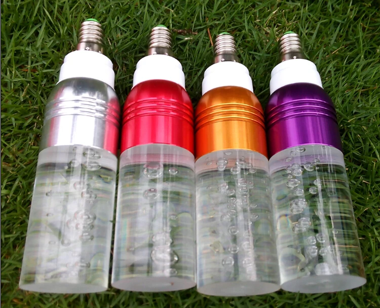 Светодиодный светильник RGB с ярким кристаллом 16 цветов 3 Вт E27 E14 85 265 в серебристый