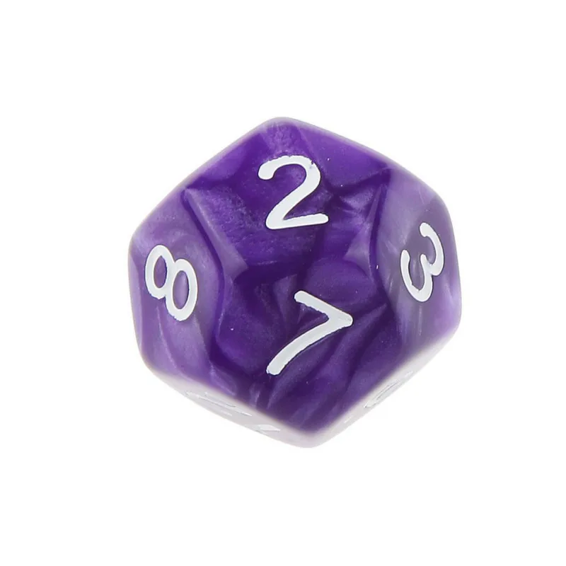 

Foreign Trade New Product 12-faced Dice Digital Dice Puzzle Arithmetic Dice Board Game Accessories Pearl Purple