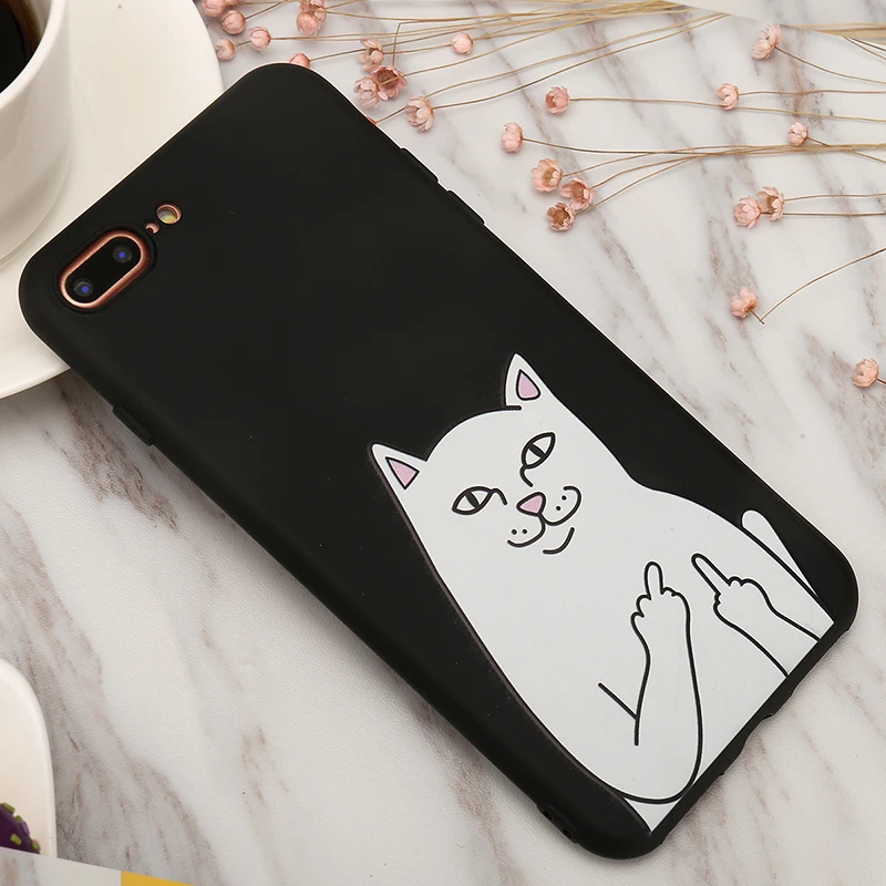 Тонкий чехол Zagter с мультяшным котом для iphone 7 6 6S 5 8 Plus 11 X XR XS MAX карамельные цвета |