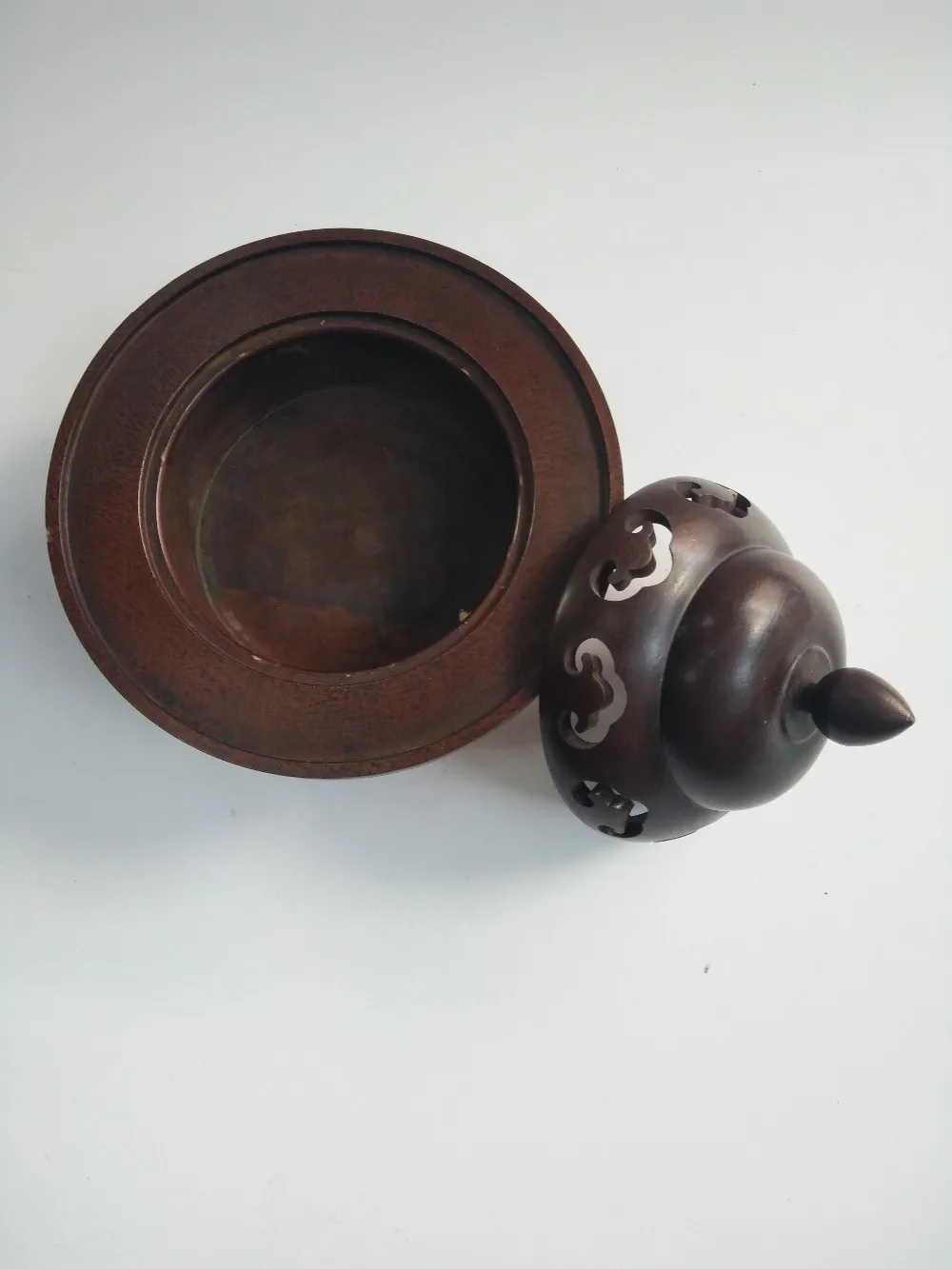 Chinese Temple Buddhism Old Bronze Copper incense burner Censer decoration handicraft | Дом и сад
