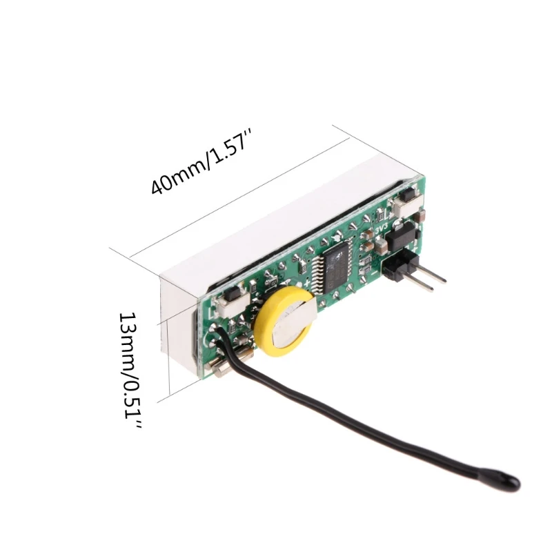 

Digital Car LED Electronic Clock Time Temperature Voltage 3 in 1 Meter 12V 5-20V