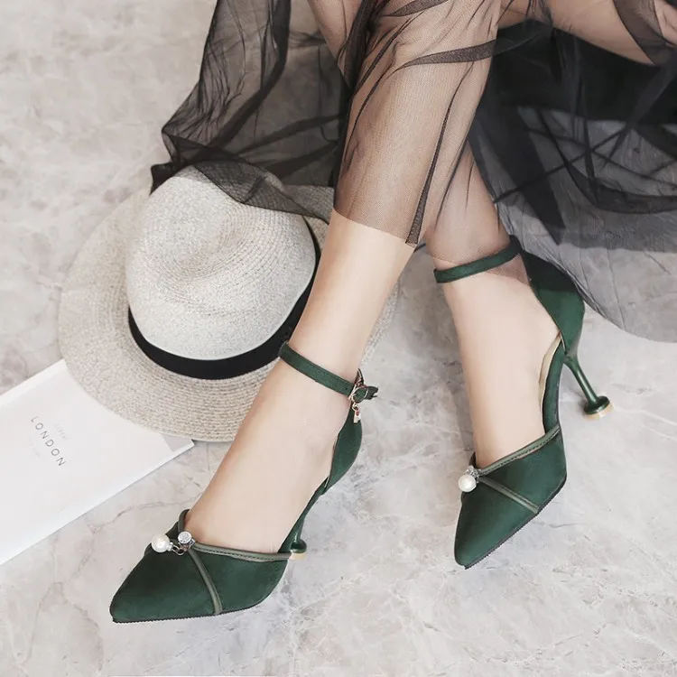 Сандалии на высоком каблуке Женская обувь Женские летние замшевые сандалии