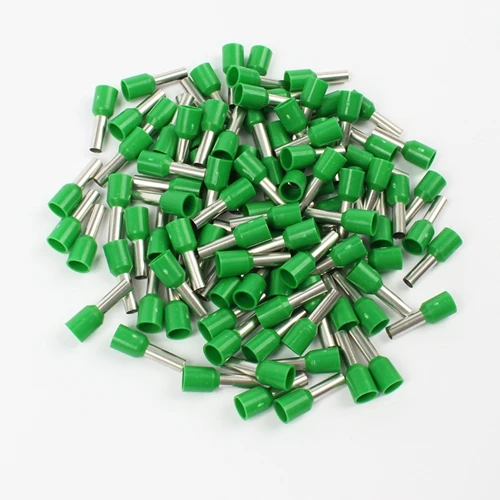 Green E4009 труба изоляционные терминалы 4MM2 100 шт./упак. кабель провод разъем изолированный изоляционные обжимной терминал разъем VE - Цвет: Green