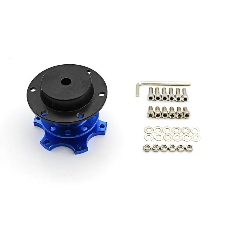 Blue Универсальный для гоночной машины рулевое колесо Quick Release Hub Boss Kit адаптер Volante автомобильный быстросъемный руль WK-ST002 - Цвет: Blue