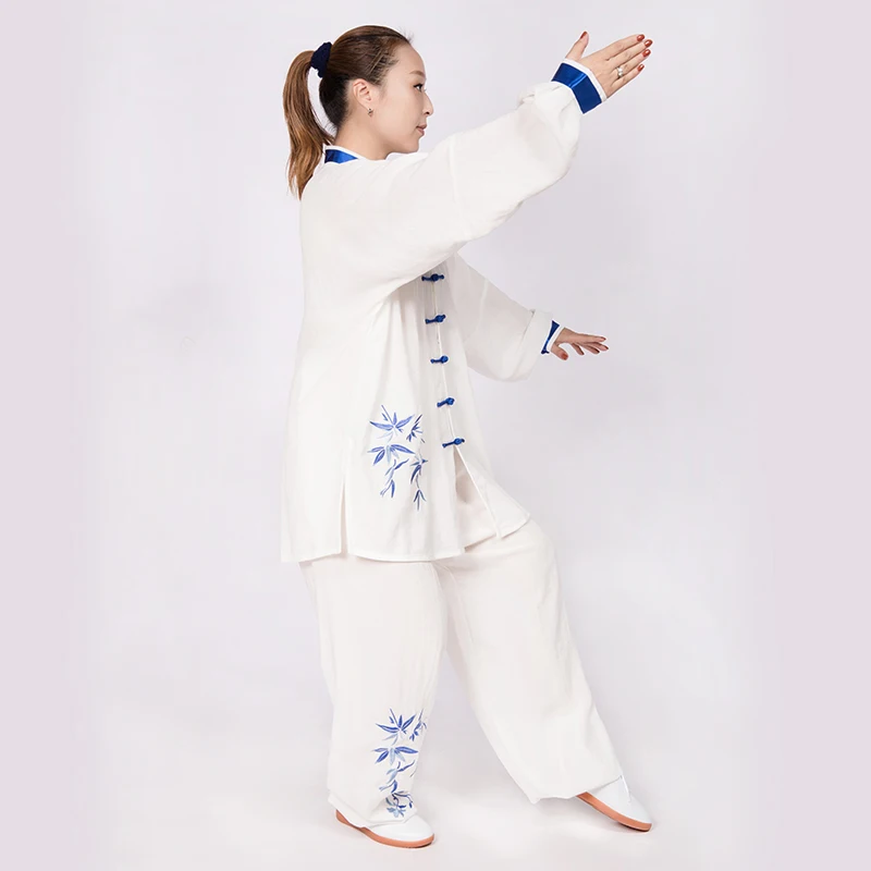 Одежда Yiwutang Tai chi китайская форма для кунг фу льняные костюмы ушу дышащая вышивка