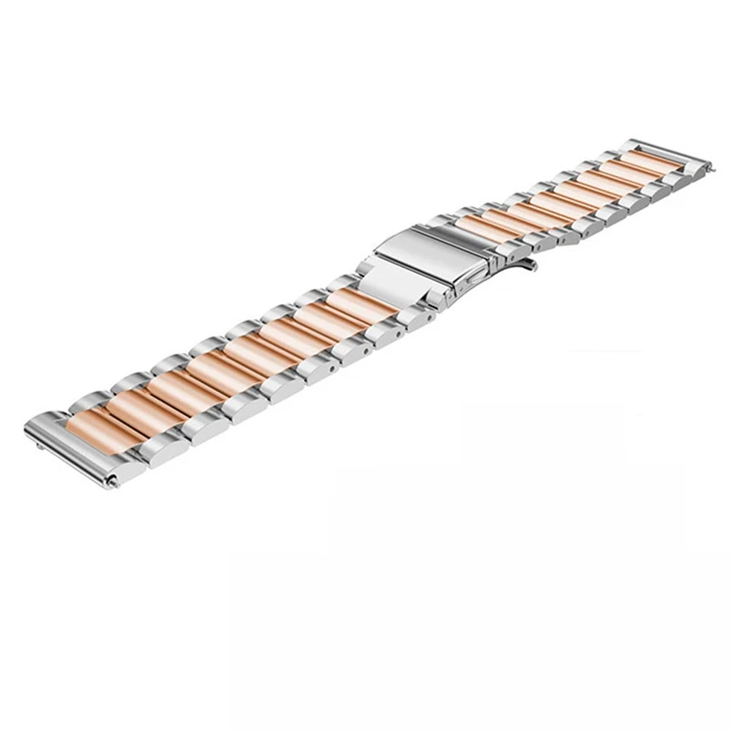 silver rose gold Для samsung gear S3 Band 22 мм Твердый металлический деловой ремешок из нержавеющей стали для samsung gear S3 Frontier/Classic/Galaxy Watch 46 мм - Цвет ремешка: silver rose gold