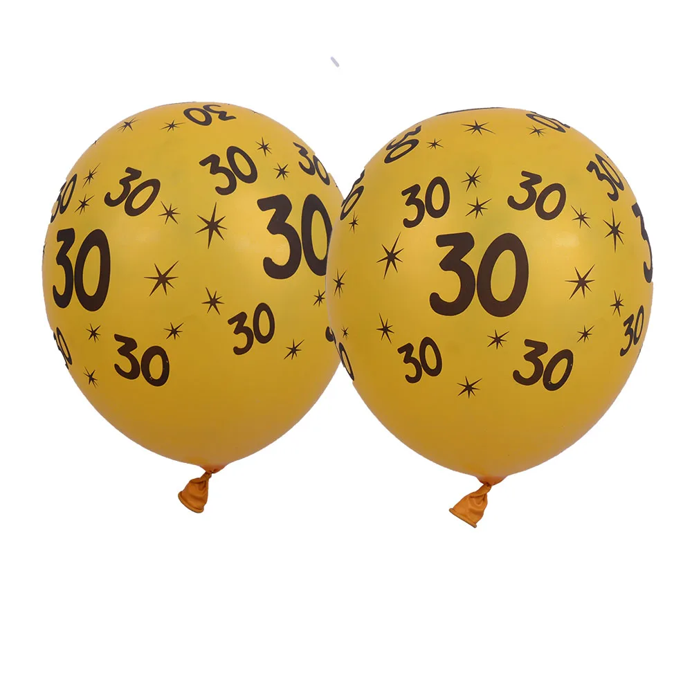 Латексные шары с принтом черные золотые 12 дюймов 100 шт. 30 40 50|Воздушные и