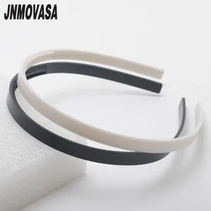 Повязка для волос с зубцами пластиковая, черная и белая, шириной 8 мм, аксессуары для волос, принадлежности для украшений сделай сам, 4 шт.