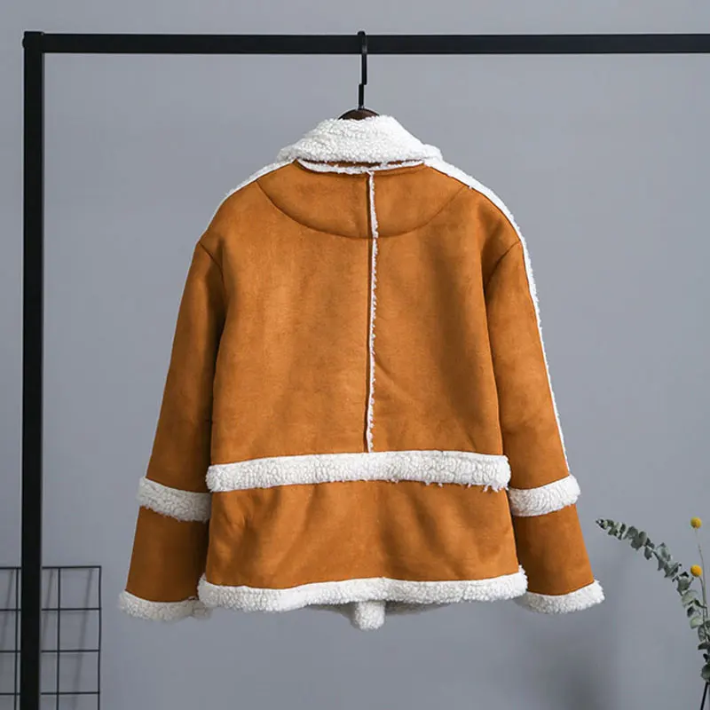 HEE GRAND/пальто из флока для женщин 2018 зимняя двубортная куртка искусственного меха