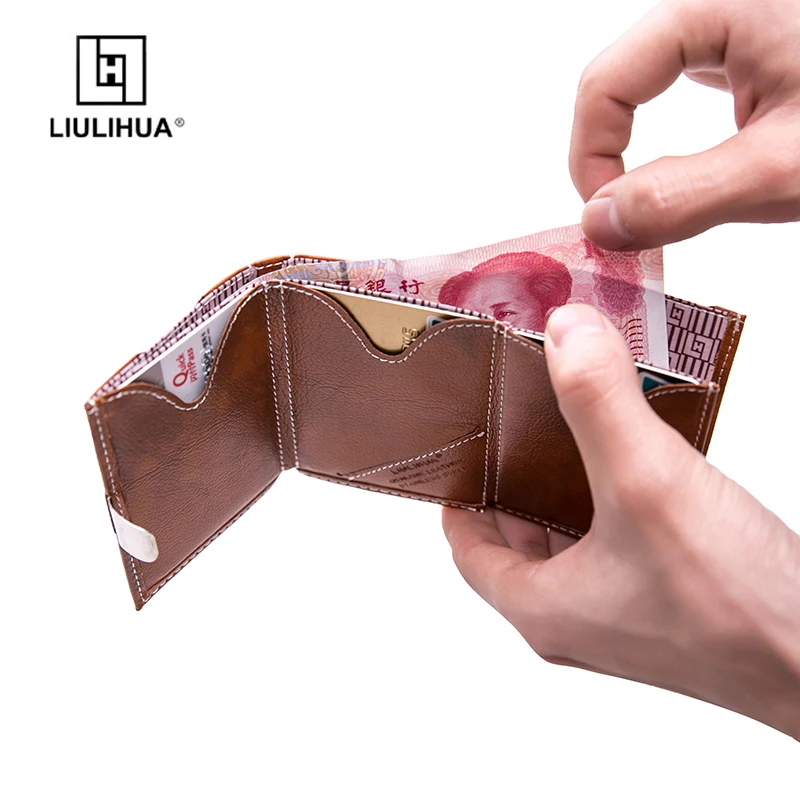 LIULIHUA оптовая продажа футляр для карт из натуральной кожи мужской деловой мини
