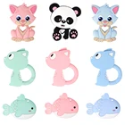 Детский силиконовый Прорезыватель TYRY.HU, кулон из ожерелье из мультфильма пищевого силикона, не содержит бисфенола А, жевательный крошечный стержень, игрушка для прорезывания зубов, 1 шт.