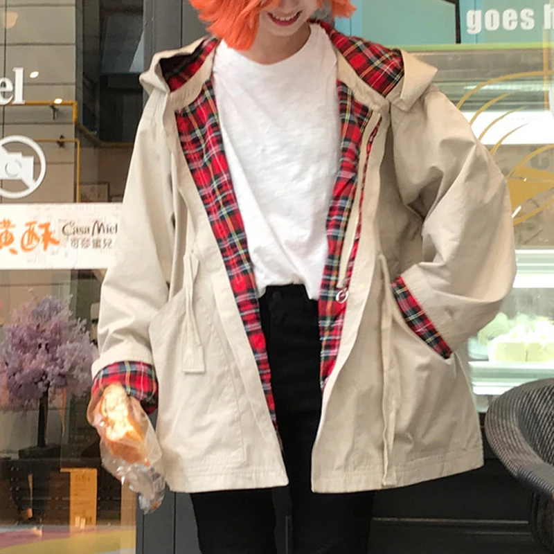 Harajuku Женская куртка повседневное пальто 2019 Плюс Размер верхняя одежда на молнии
