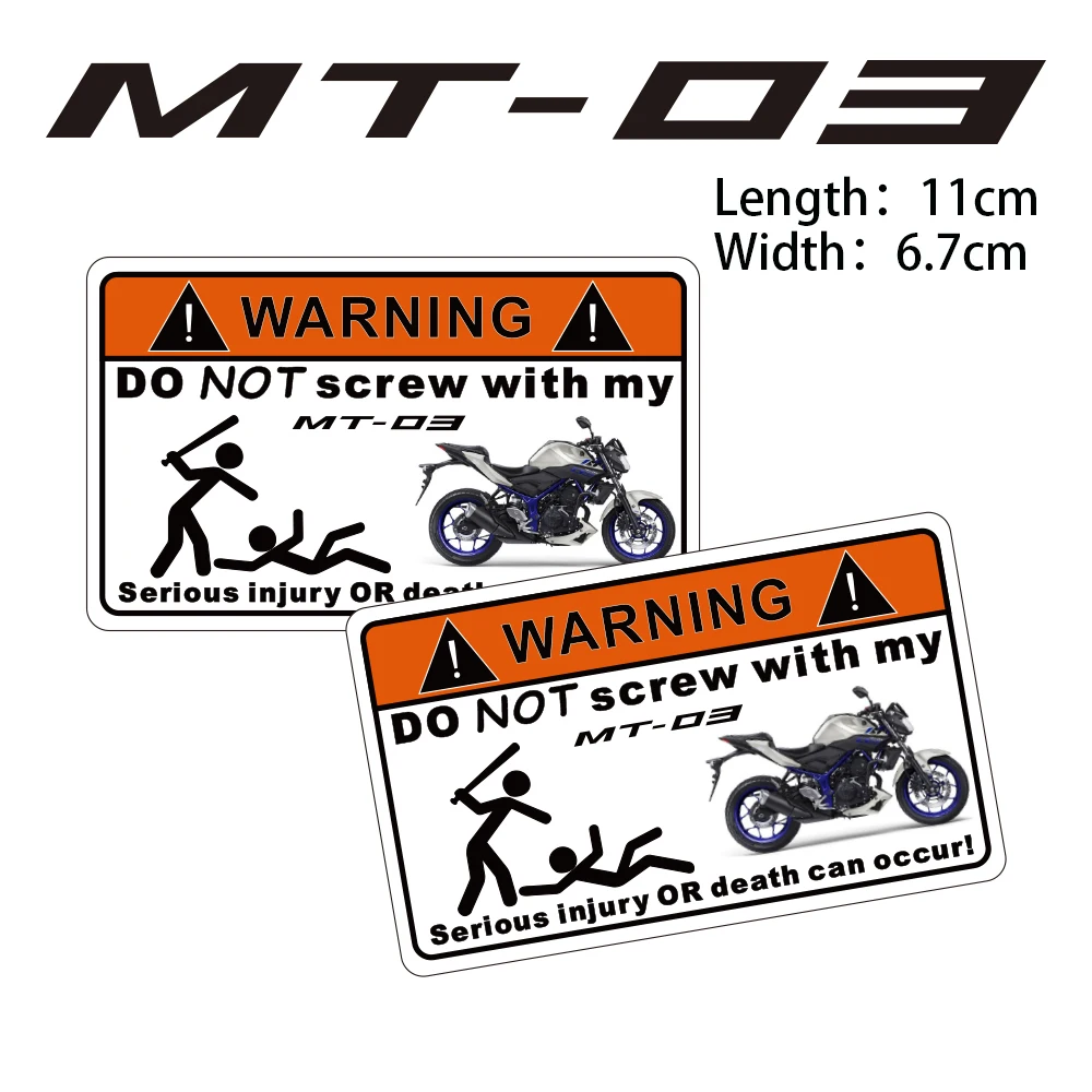 

KODASKIN 2 Pieces Do Not Screw Warning Sticker Decal for YAMAHA MT-03