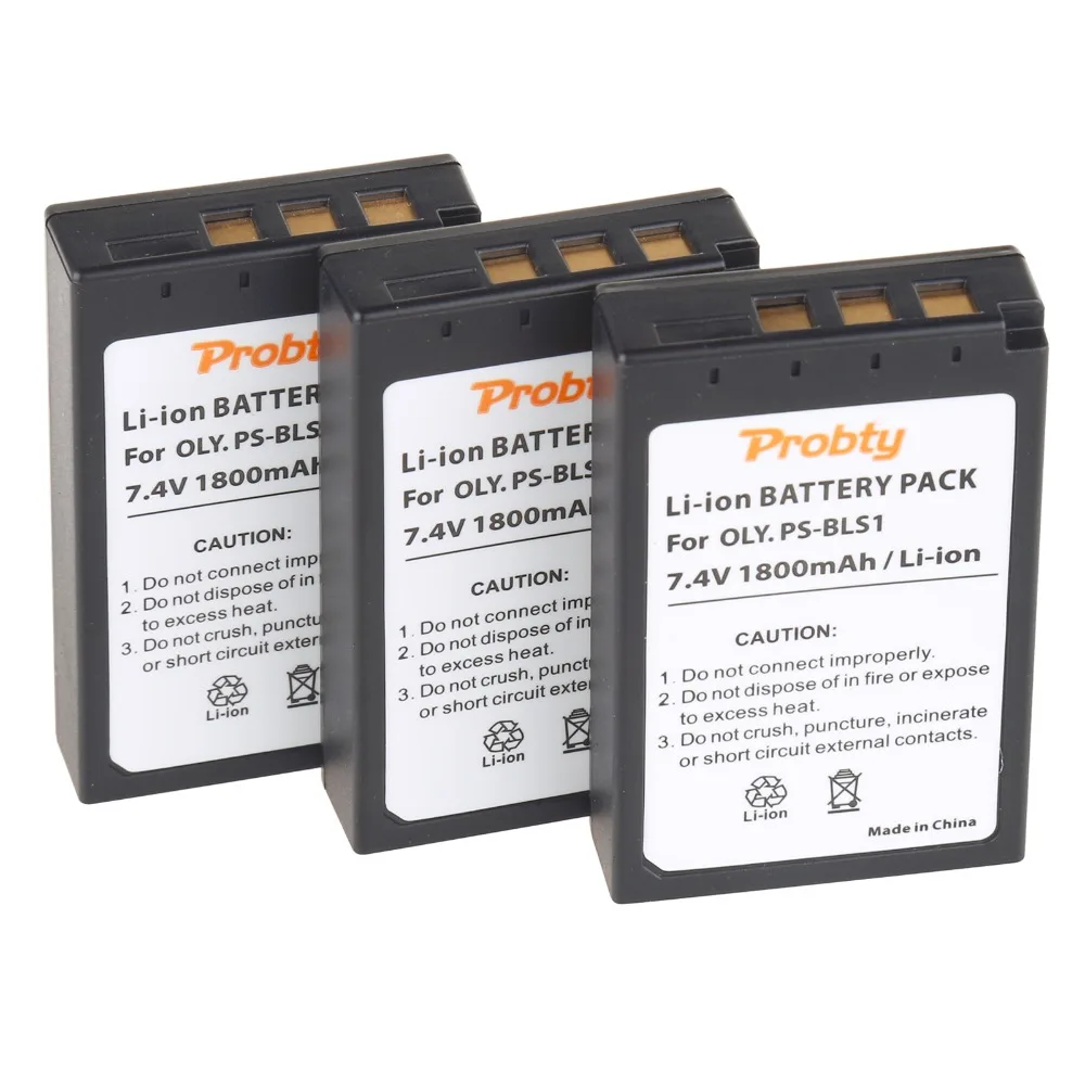 PROBTY 5 шт. PS-BLS1 PS BLS1 PSBLS1 Перезаряжаемые Батарея для Olympus PEN E-PL1 E-PM1 EP3 EPL3 Evolt E-420 E-620 E-450