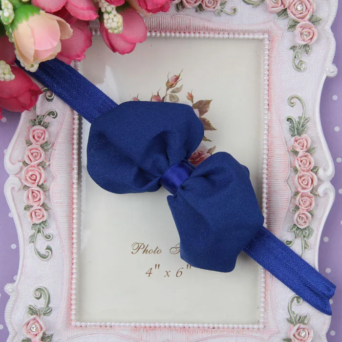 Yundfly 10pcs/lot 4&quot Kids Headband Chiffon Bowknot Baby Girls Headbands Solid Color Elastic Hair Band Headwear Accessories | Мать и