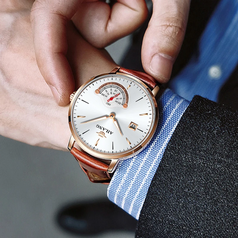 AILANG Top Luxury Brand Men Watch Mens Fashion Mechanical Watches Man Casual Business Waterproof Wristwatch Relogio Masculino | Наручные