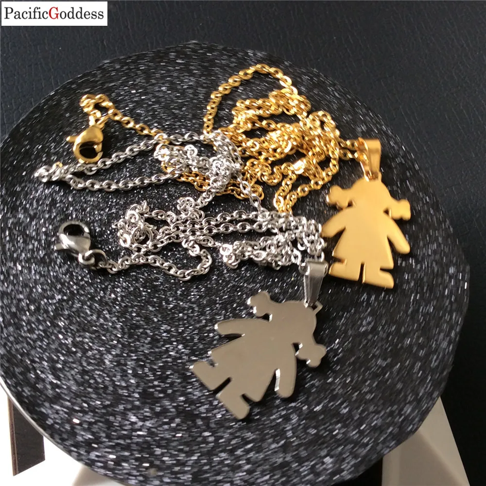 Девочка ожерелье кулон из нержавеющей стали подарок|pendant necklace|christmas necklacegift gifts |
