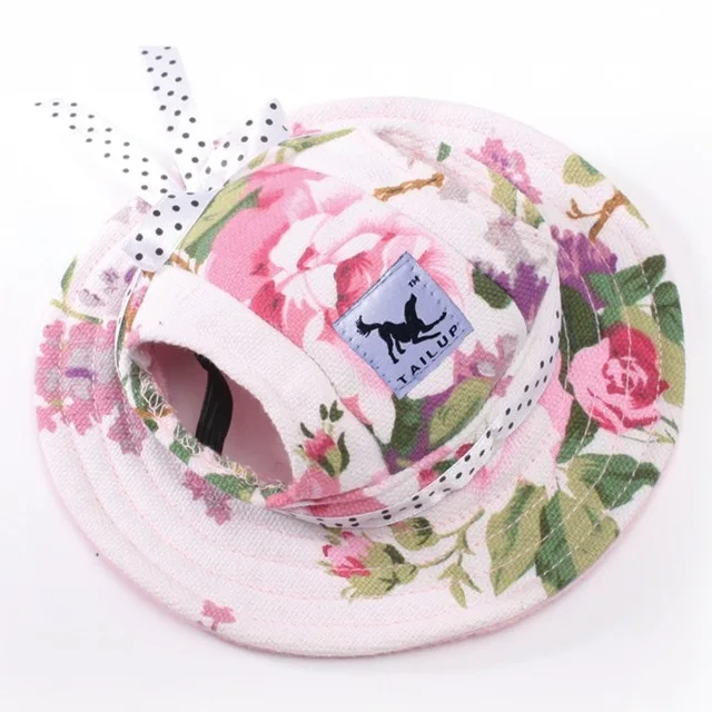 Flower Высококачественная Шапочка для домашних собак модная Регулируемая дышащая шапка для маленькой, средней и большой собаки, кошки, шапка с изображением Хаски PY0018 - Цвет: Flower