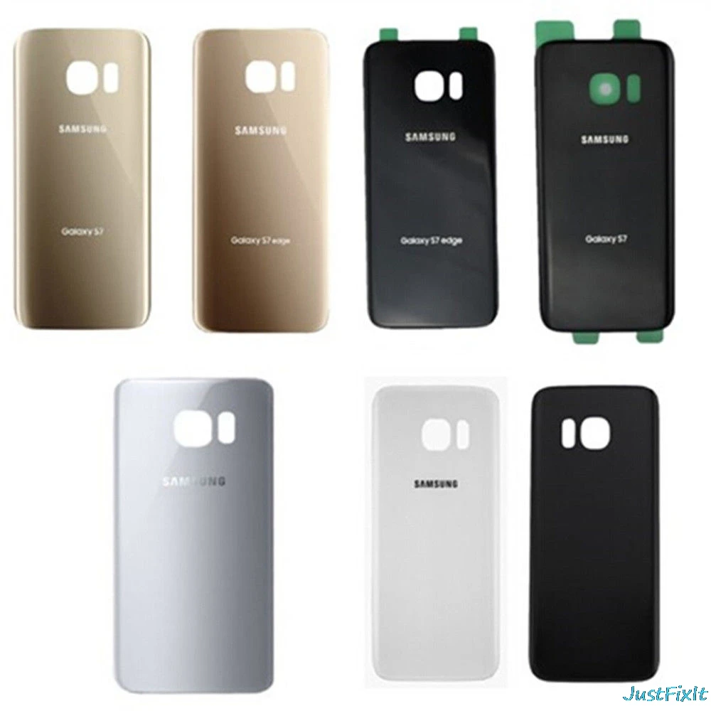 Для SAMSUNG Galaxy S7 edge G930A G930F G935F G935A Задняя крышка батареи Дверь стеклянная Корпус