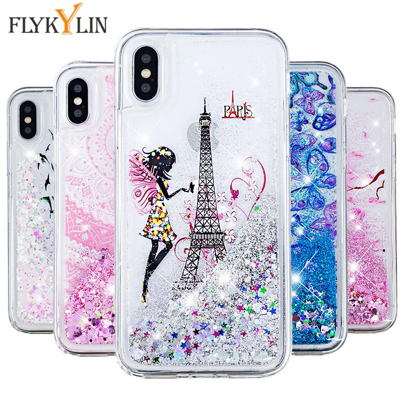 XS MAX чехол для iPhone Xs max XR X чехол для iPhone 6 6s 5S SE 7 8 Plus Fundas силиконовая Жидкостная динамика с бабочкой чехол для телефона s