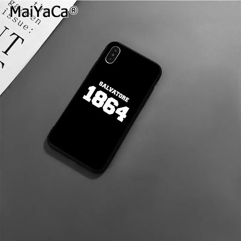 8 MaiYaCa Дневники вампира Сальваторе 1864 шаблон Роскошный чехол для телефона для Apple iPhone 8 7 6 6S Plus X 5 5S SE XS XR XS MAX - Цвет: 8
