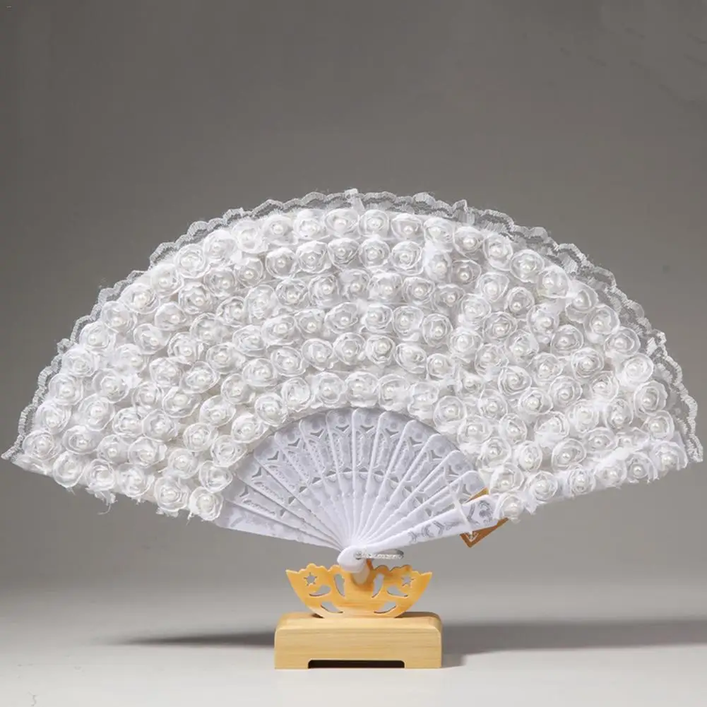 

Non-foldable Fan Handheld Wedding Rose Fans For Wedding Bride Supplies Photo Shooting Props For Dance Wedding Decoration