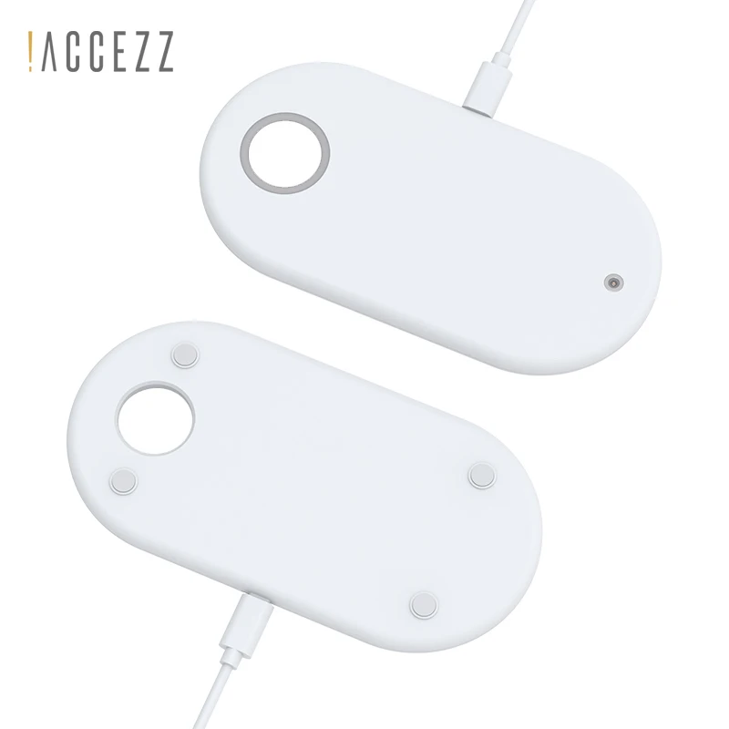 ! ACCEZZ 3 в 1 10 Вт 7 5 QI Быстрое беспроводное зарядное устройство для телефона iphone 8 Plus X