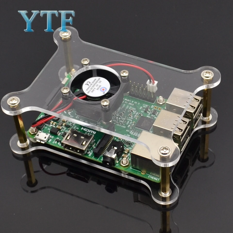 Высокое качество корпус и вентилятор для raspberry pi 3 2 B | Компьютеры офис