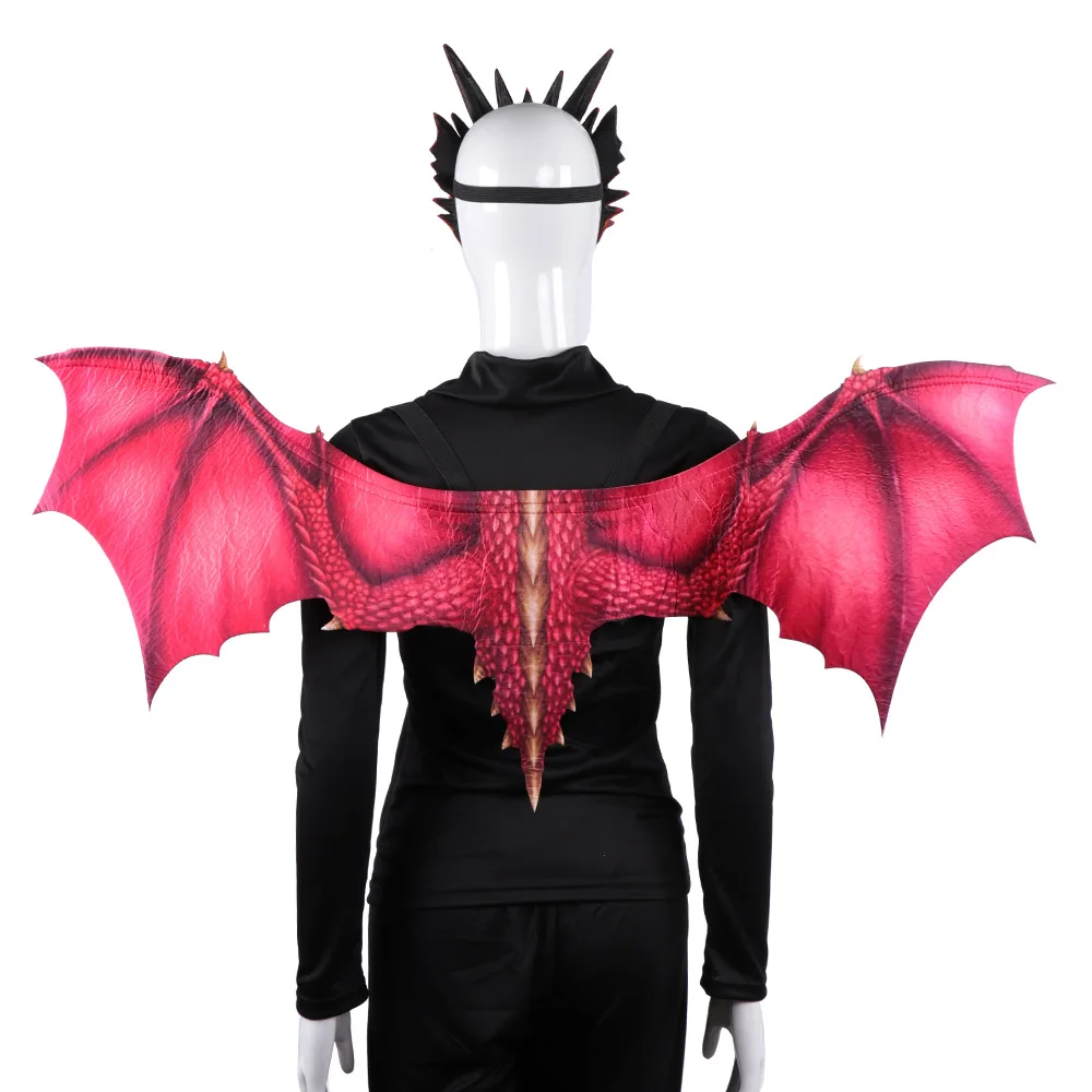 Adult Boy and Girl New Year Decoration Carnival Party Animal Costume Dragon Cosplay Masquerade Face Mask Wings | Тематическая