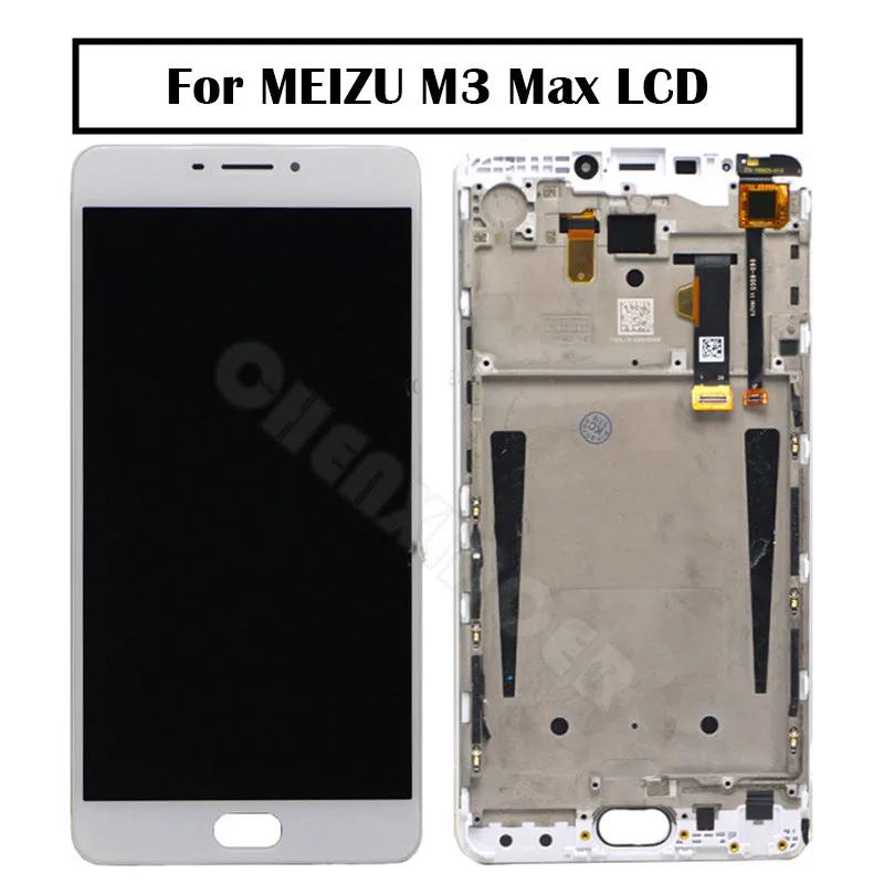 Meizu M3 Max ЖК дисплей Дисплей Сенсорный экран с корпусом запасные части для meizu meilan max