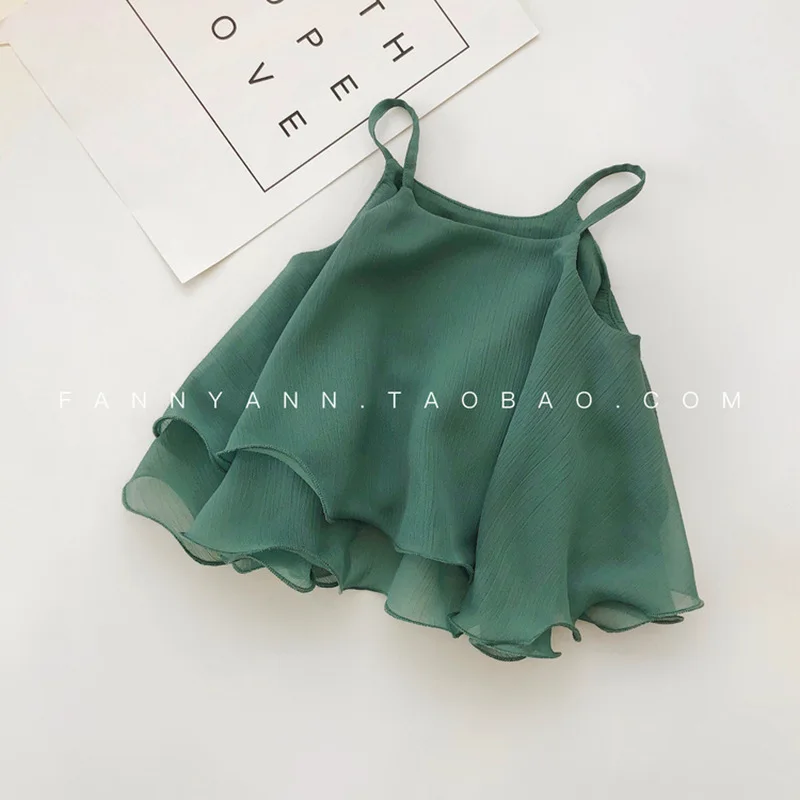 Комплекты одежды для маленьких девочек зеленого цвета 2 шт. летняя детская одежда