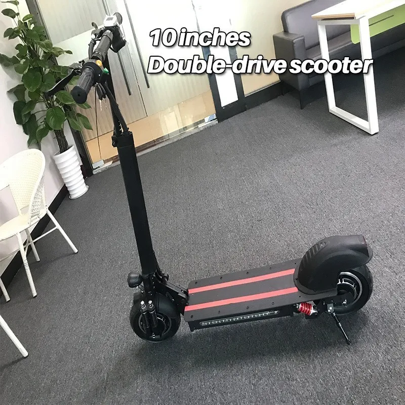 Double drive 2 10-дюймовая шпилька для внедорожный Электрический скутер для взрослых Электрический велосипед 48V двойной мотор Стиль мощный складной для е-байка - Цвет: Double drive 2