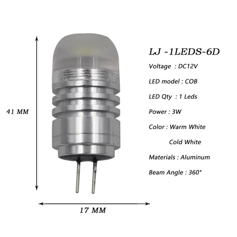 Litwod 2 шт. Автомобильный Алюминиевый НЛО тип бар светодиодный G4 DC12V 3 Вт Холодный