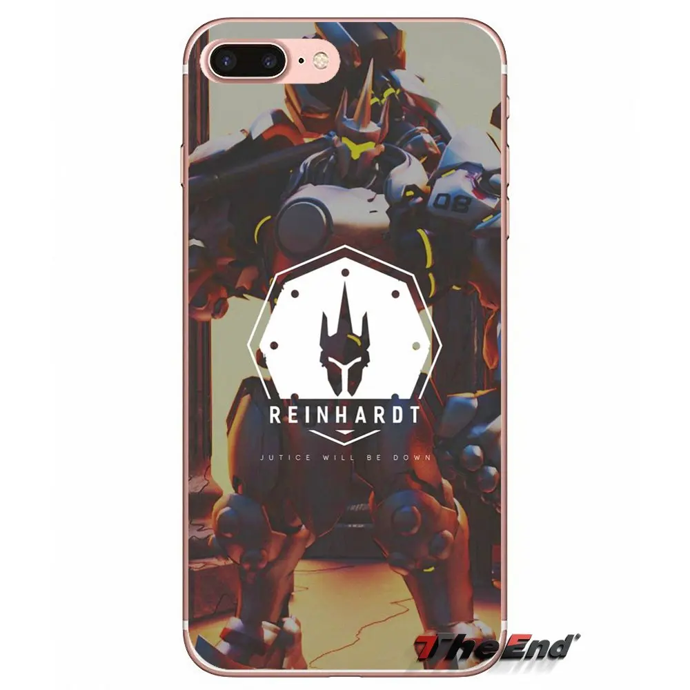 Силиконовый чехол для Samsung Galaxy S3 S4 S5 MINI S6 S7 edge S8 Plus Note 2 3 4 5 Grand Core Prime OVERWATCH Reinhardt с