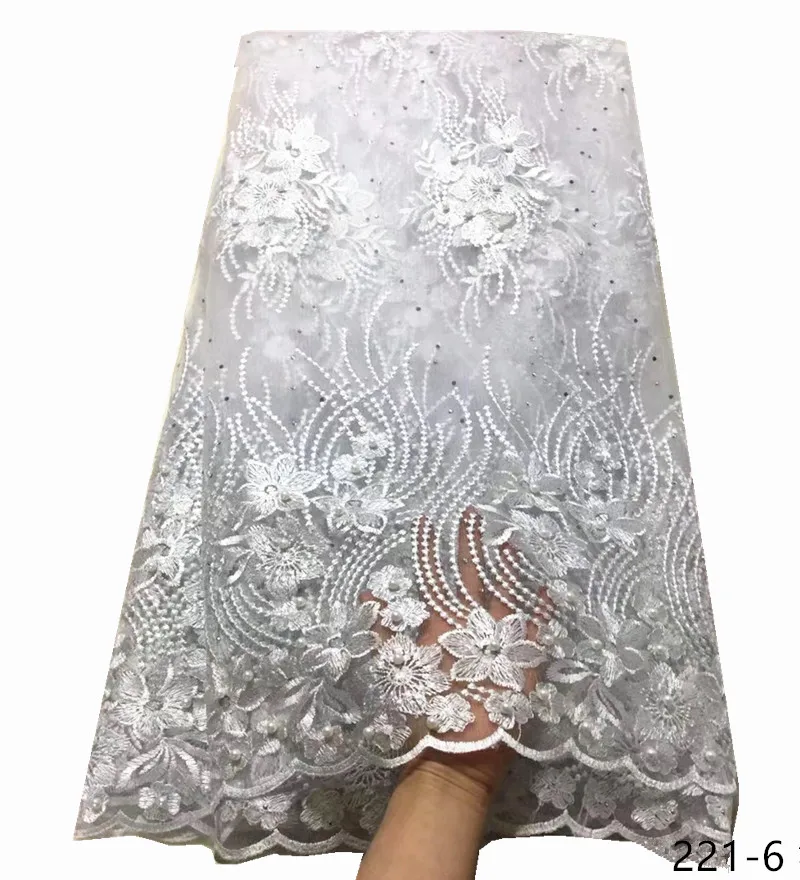 Latest Royal Blue Tulle Lace Fabric High Quality Europe And American Fashion With Beads Stone French Fabrics 221 | Дом и сад
