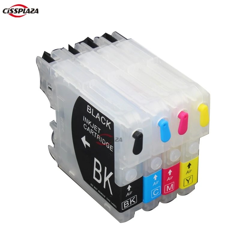 

CISSPLAZA LC39 LC980 lc60 lc975 5sets Refillable ink Cartridge compatible for Brother DCP J125 J315W J515W MFC J415W J615 J220