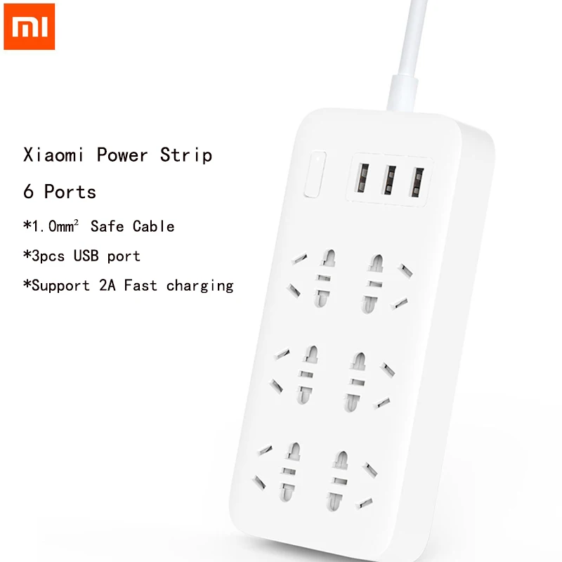 Оригинальный порт XiaoMi Mi 6 с 3 портами USB быстрая зарядка 2 1 А умная лента питания