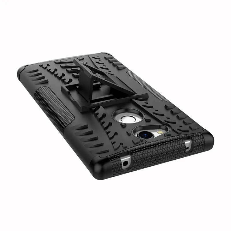 Silicon + Plastic 2 in 1 Dual Layer Shockproof Stand Phone Protection Case Cover For Sony Xperia L2 |