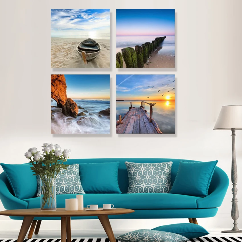 4 шт. настенные панели для рисования на холсте|modular pictures|4 piece canvas artcanvas art |