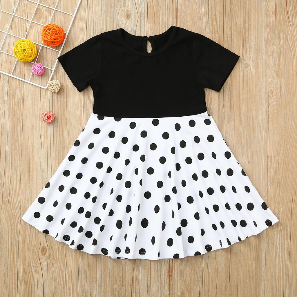 Fashion Casual Cute Kids Girls Vintage Dress Polka Dot Princess Swing Rockabilly Party Summer Hot HOOLER | Детская одежда и обувь