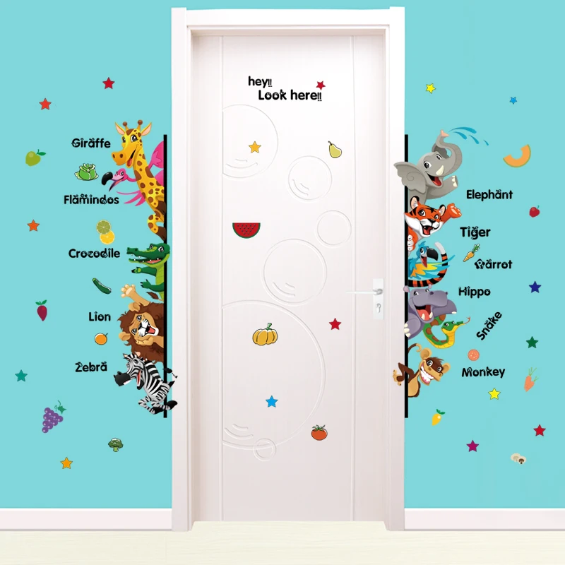 

Настенные наклейки HonC мультяшные животные