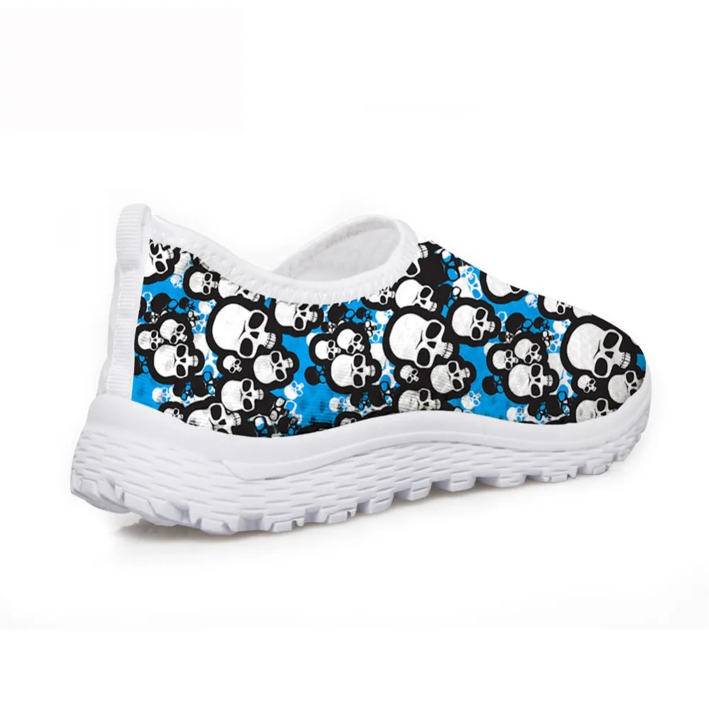 Кости черепа печати кроссовки легкие дышащие Летние слипоны Zapatillas Deportivas mujer