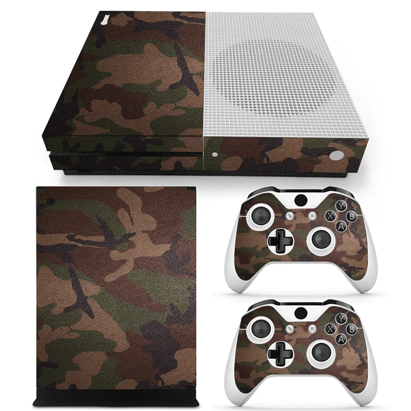 Камуфляжная виниловая Защитная пленка для Microsoft Xbox One SLIM и 2 контроллера наклейка s