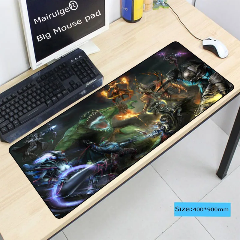 Резиновый игровой коврик Mairuige DOTA 2 с застежкой по краю для мыши настольные