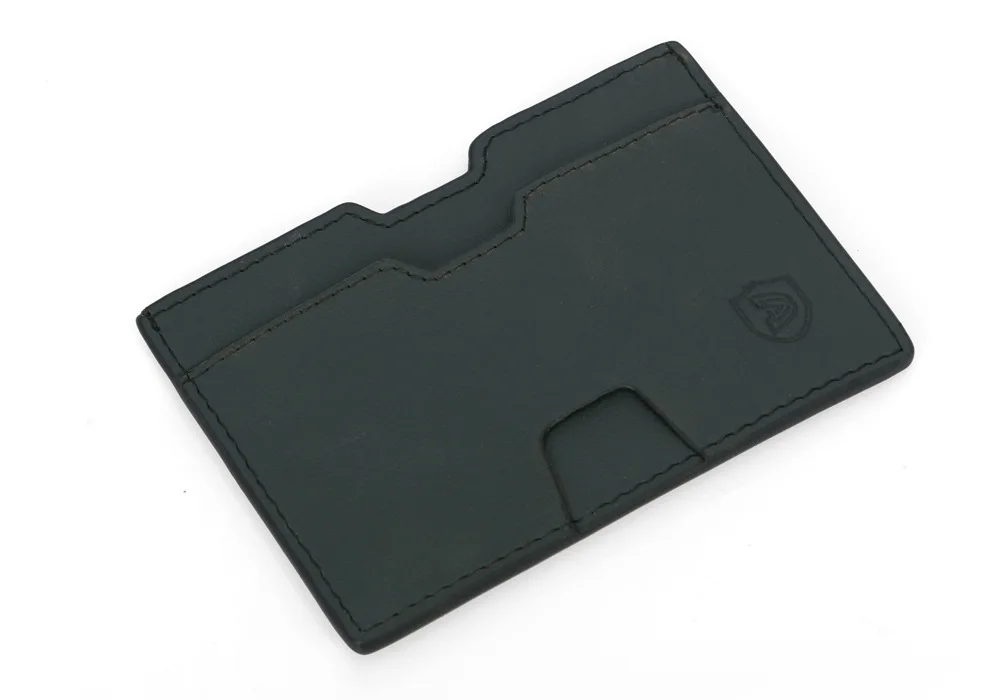 DKER мужской первый слой кожаный держатель для карт корейская мода RFID кожаный эластичный бизнес-кошелек Тонкий держатель для карт s