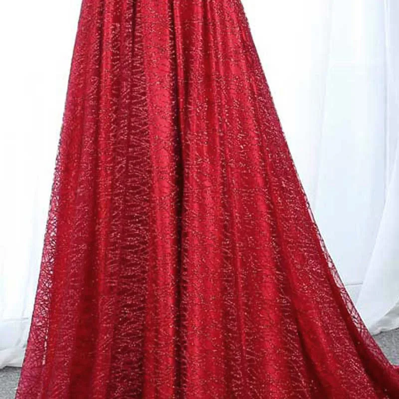 Red BeryLove, сексуальное черное вечернее платье с блестками,, на тонких бретелях, вечернее платье, v-образный вырез, для формальной вечеринки, с разрезом, платье для выпускного вечера, robe de soiree - Цвет: Red